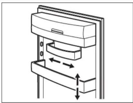 Juno Electrolux JCN44161 - Positioning the door shelves - 1