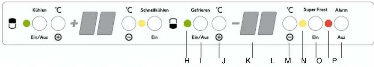 Juno Electrolux JCZ94181 - Use of the freezer Control Panel - 1