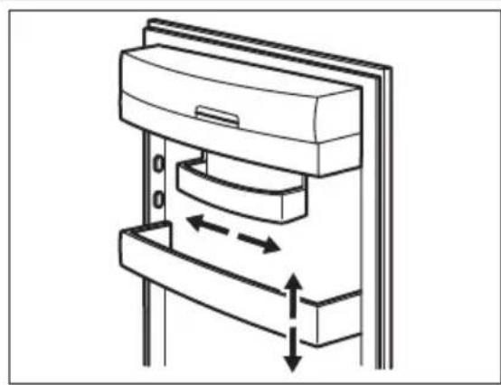 Juno Electrolux JRG94128 - Positioning the door shelves - 1