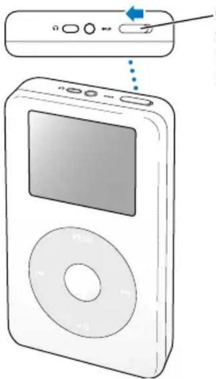 APPLE iPod photo - De regelaars van de iPod photo uitschakelen met behulp van de vergrendelknop - 1