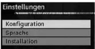 Einstellungen Konfiguration Sprache Installation