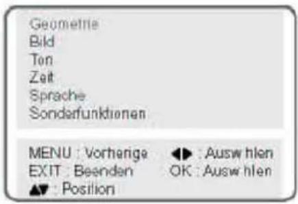 TARGA Visionary LCD-TV 3010 - Bildgeometrie zurücksetzen - 1