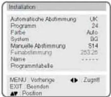 TARGA Visionary LCD-TV 3010 - Programmtabelle - 2