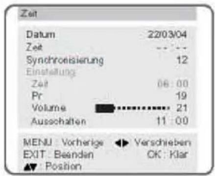 TARGA Visionary LCD-TV 3010 - Datum und Uhrzeit einstellen - 4