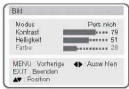TARGA Visionary LCD-TV 3010 - Bildfarbe einstellen - 5