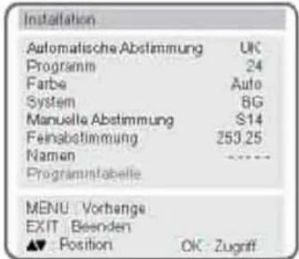 TARGA Visionary LCD-TV 3010 - Programmtabelle - 4
