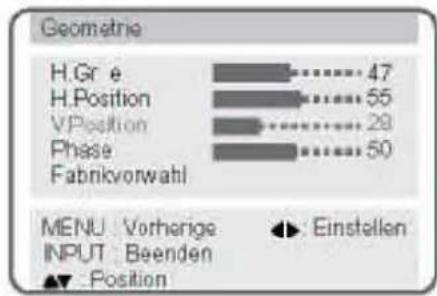 TARGA Visionary LCD-TV 3010 - Bildgeometrie einstellen - 4