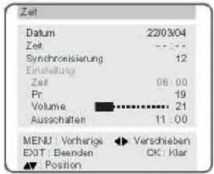 TARGA Visionary LCD-TV 3010 - Datum und Uhrzeit einstellen - 3