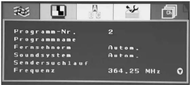 TARGA Visionary LT 1910 DVD - Sendereinstellungen - 1