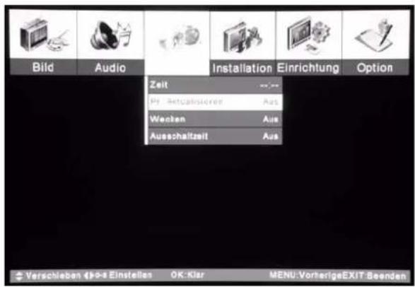 TARGA Visionary LT 3210 - Uhrzeit über Sender einstellen - 1