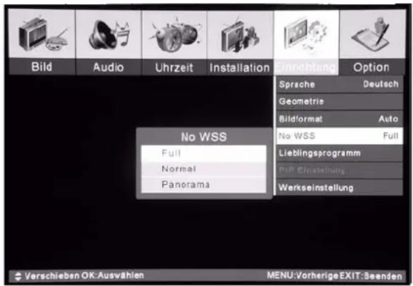 TARGA Visionary LT 3210 - Darstellung wenn kein Breitbildsignal empfangen wird - 1