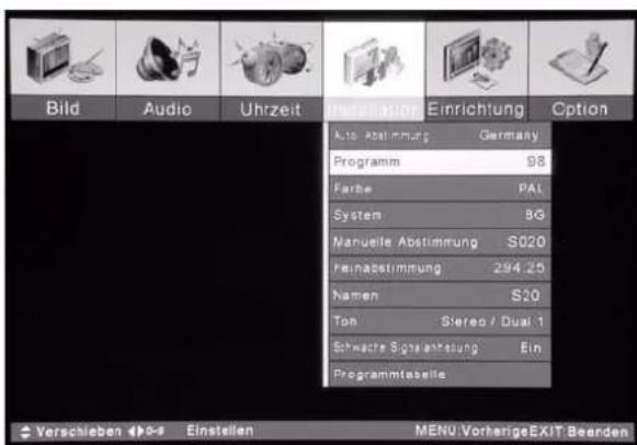 TARGA Visionary LT 3210 - Programmplatz ändern - 1