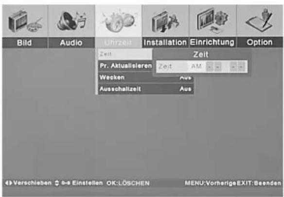TARGA Visionary LT 3220 - Uhrzeit einstellen - 1