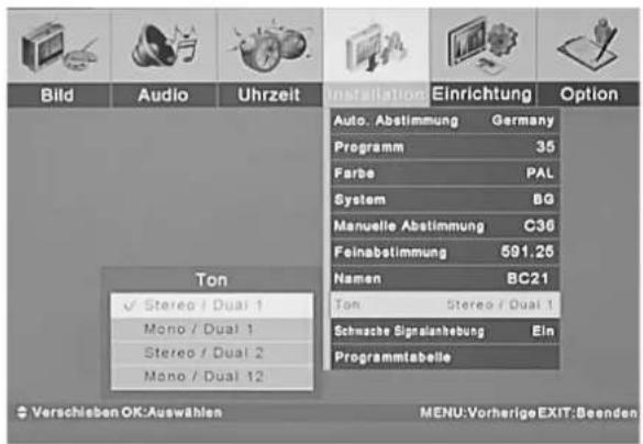 TARGA Visionary LT 3220 - Toneinstellungen - 1