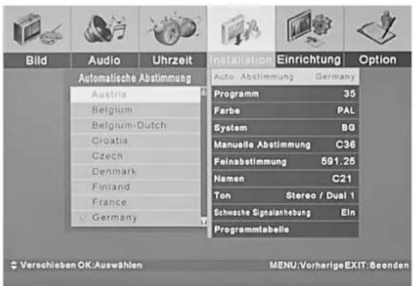 TARGA Visionary LT 3220 - Sendersuche - 2