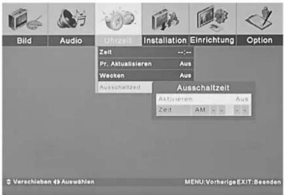 TARGA Visionary LT 4010 - Ausschaltzeit einstellen - 1