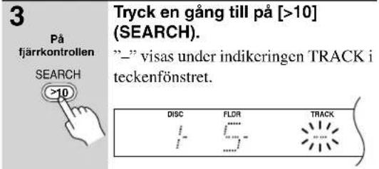 ONKYO DX-C930 - Val av mappar och spår på MP3-skivor med hjälp av nummer - 3