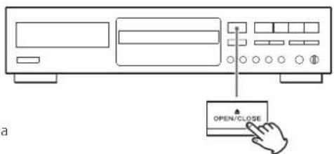 TEAC CD-RW980 - Premere il pulsante OPEN/CLOSE (▲) per chiudere il vassoio. - 1