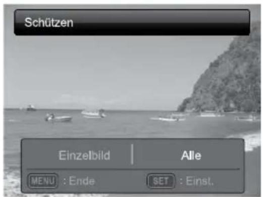 Schützen Einzelbild Alle MENU : Ende SET : Einsl.