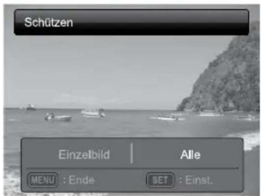 Schützen Einzelbild | Alle MENU : Ende SET : Einsl.
