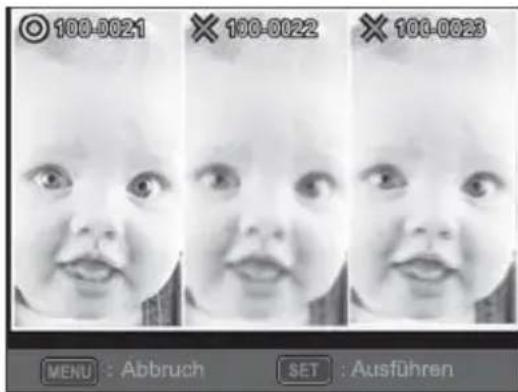 100-0021 × 100-0022 × 100-0023 MENU : Abbruch SET : Ausführen