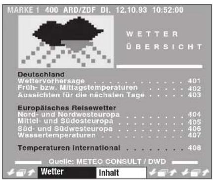 MARKE 1 400 ARD/ZDF DI. 12.10.93 10:52:00 WETTER ÜBERSICHT Deutschland Wettervorhersage . . . . . . . . . . . . . . . . . . . . . . . . . . . . . . . . . . . . . . . . . . . . . . . . . . . . . . . . . . . . . . . . . . . . . . . . . . . . . . . . . . . . Früh- bzw. Mittagstemperaturen . . . . . . .…