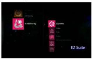 EZ-Einstellung Einstellung Systemi EZ Suite