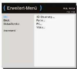 ( Erweitert-Menu ) Edit: End: Paste/Service Edit manual 8D Software... Paste... PC... Video...