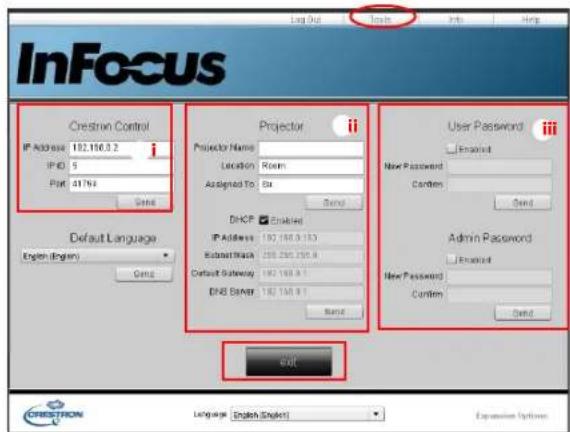 INFOCUS IN3126 - Über Crestron e-Control® - 2