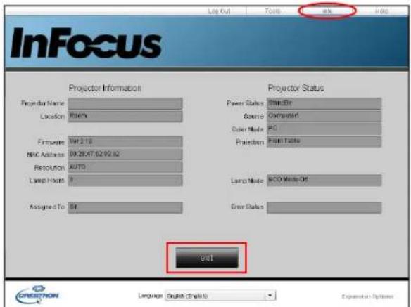 INFOCUS IN3126 - Über Crestron e-Control® - 3