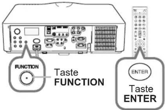 FUNCTION Taste FUNCTION ENTER Taste ENTER