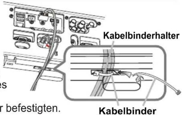 Kabelbinderhalter s r befestigten. Kabelbinder