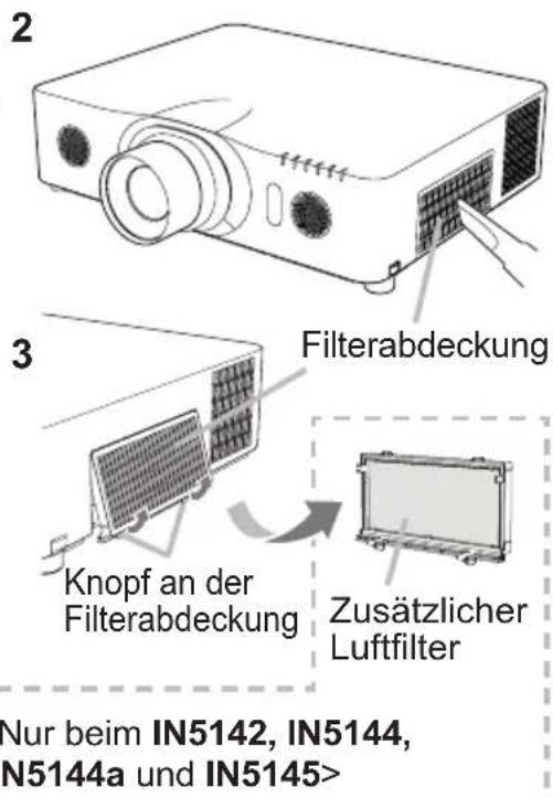 INFOCUS IN5135 - Reinigung und Austausch des Luftfilters - 1