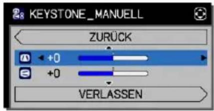 KEystone_MANUELL ZURÜCK +0 +0 VERLASSEN