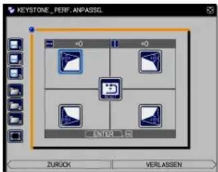 KEystone_PERF. ANPASSG *0 *0 ENTER ZURUCK VERLASSEN