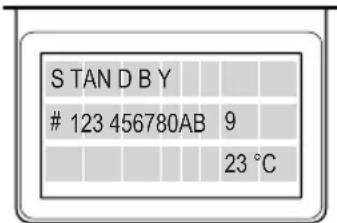 S TAN D B Y 123 456780AB 9 23 °C