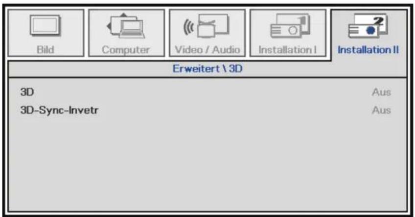 Bild Computer Video / Audio Installation I Installation II Erweitert \ 3D 3D Aus 3D-Sync-Invetr Aus