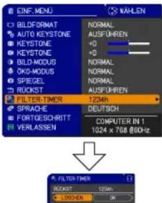 EINF. MENU WÄHLEN BILDFORMAT AUTO KEYSTONE KEystone KEYSTONE BILD-MODUS OKO-MODUS SPIEGEL ROCKST FILTER-TIMER SPRACHE FORTGESCHRITT VERLASSEN NORMAL AUSFÜHREN +0 +0 NORMAL NORMAL NORMAL AUSFÜHREN 1234h DEUTSCH COMPUTER IN 1 1924 x 768 @60Hz FILTER-TIMER ROCKST 1234h LOGHEN OK