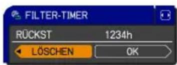 FILTER-TIMER RÜCKST 1234h LÖSCHEN OK