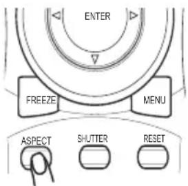 ENTER FREEZE MENU ASPECT SHUTTER RESET