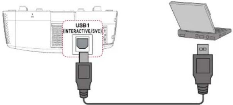 LG SA560 - So schließen Sie den Interactive Pen an den PC an - 1