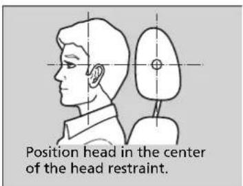 Position head in the center of the head restraint.