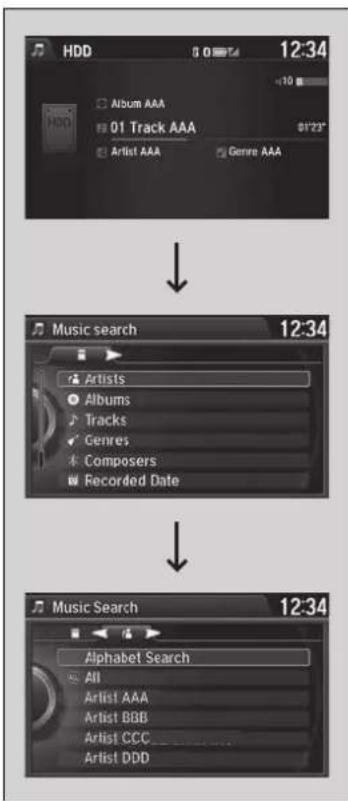 Honda Accord Sedan (2014) - How to Select a Track from the Music Search List - 1
