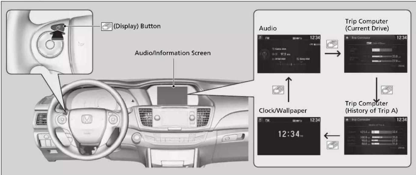 Honda Accord Sedan (2014) - Switching the Display - 1