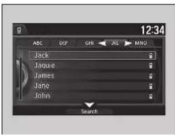 12:34 ABC DEF GH JL MNO Jack Jague James Jane John Search