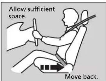 Allow sufficient space. Move back.