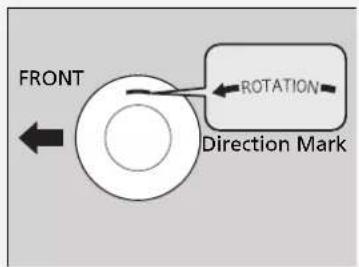 FRONT ROTATION Direction Mark