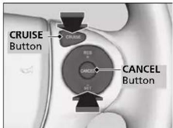 CRUISE Button CRUISE CANCE NET CANCEL Button