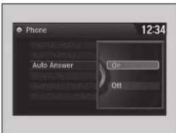 Phone 12:34 Auto Answer On Off