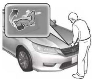 Illustration showing a person cleaning a car with a traffic sign icon above it